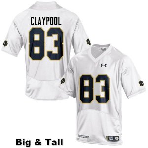 Notre Dame Fighting Irish Men's Chase Claypool #83 White Under Armour Authentic Stitched Big & Tall College NCAA Football Jersey UDO2399PJ